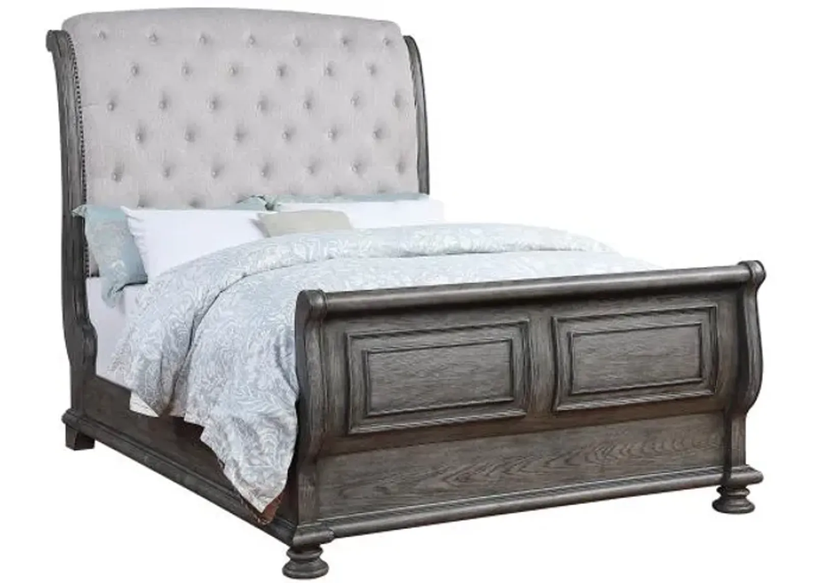 Prescott - New! Queen Sleigh Upholstered Bed