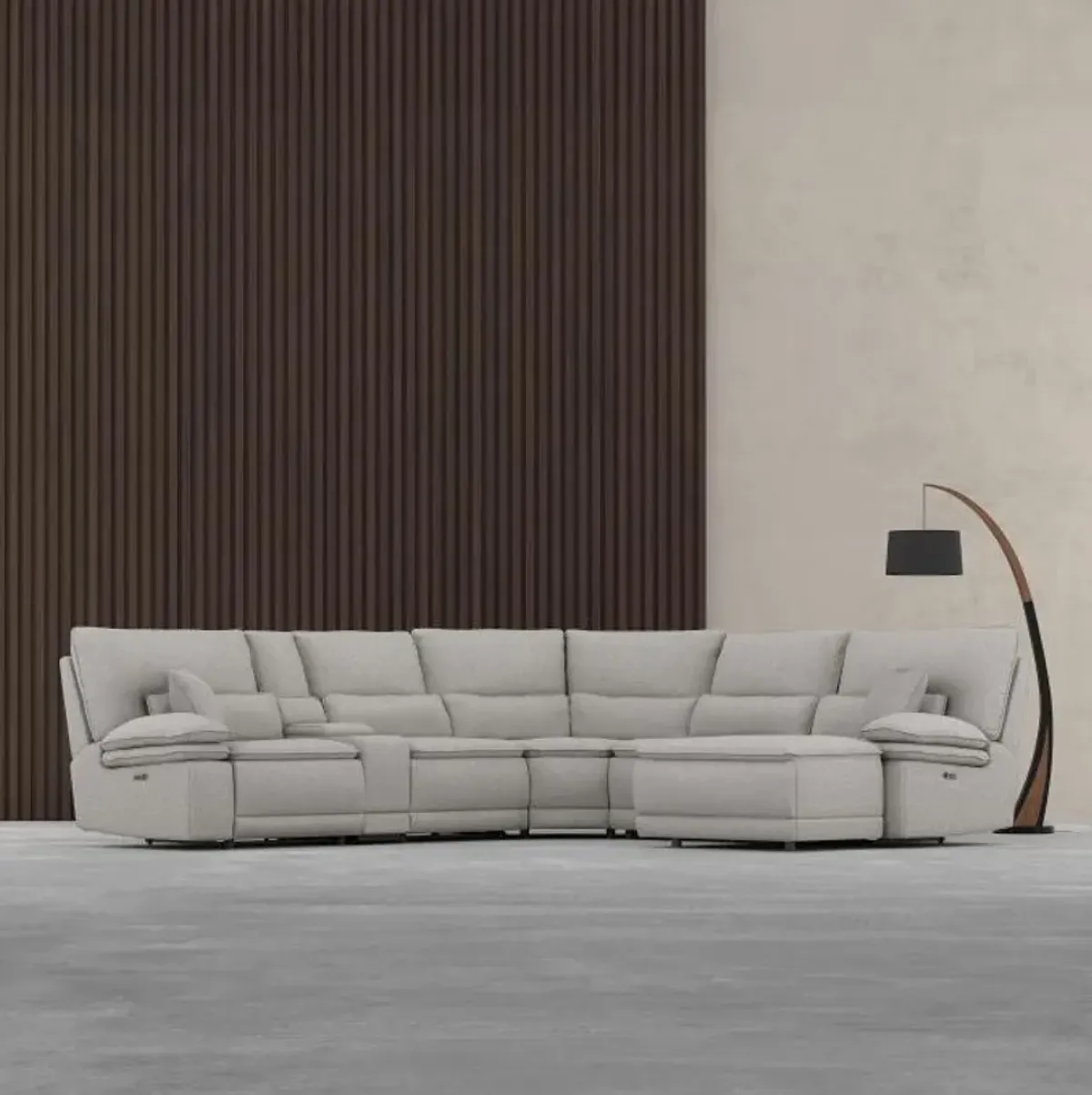 Goliath 6pc Power Chaise Sectional