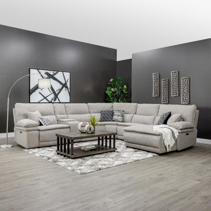 Goliath 6pc Power Chaise Sectional