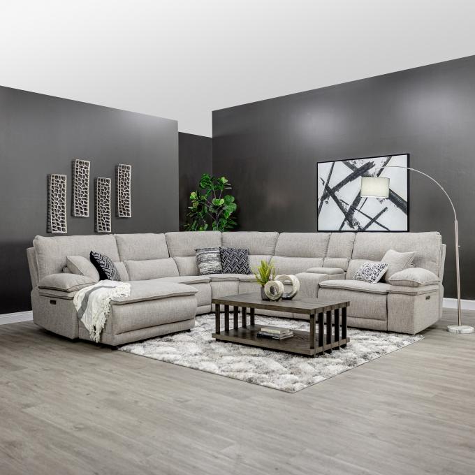 Goliath 6pc Power Chaise Sectional