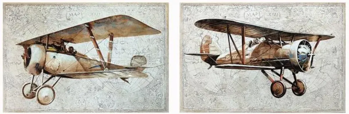 Vintage Airplanes Wall Art