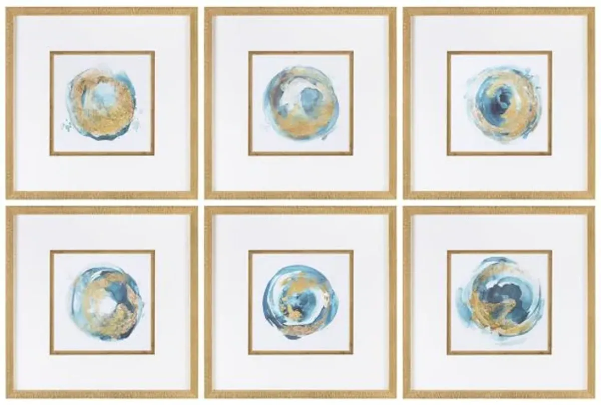 Blue Wild Wall Art Set of 3