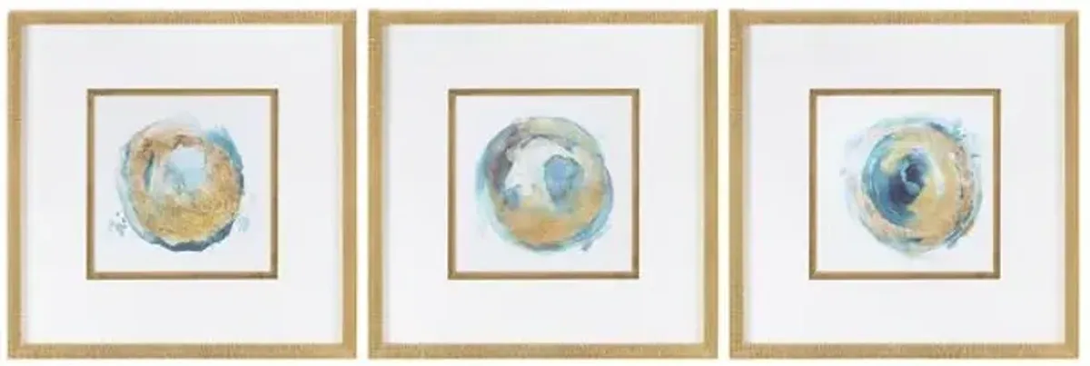 Blue Wild Wall Art Set of 3