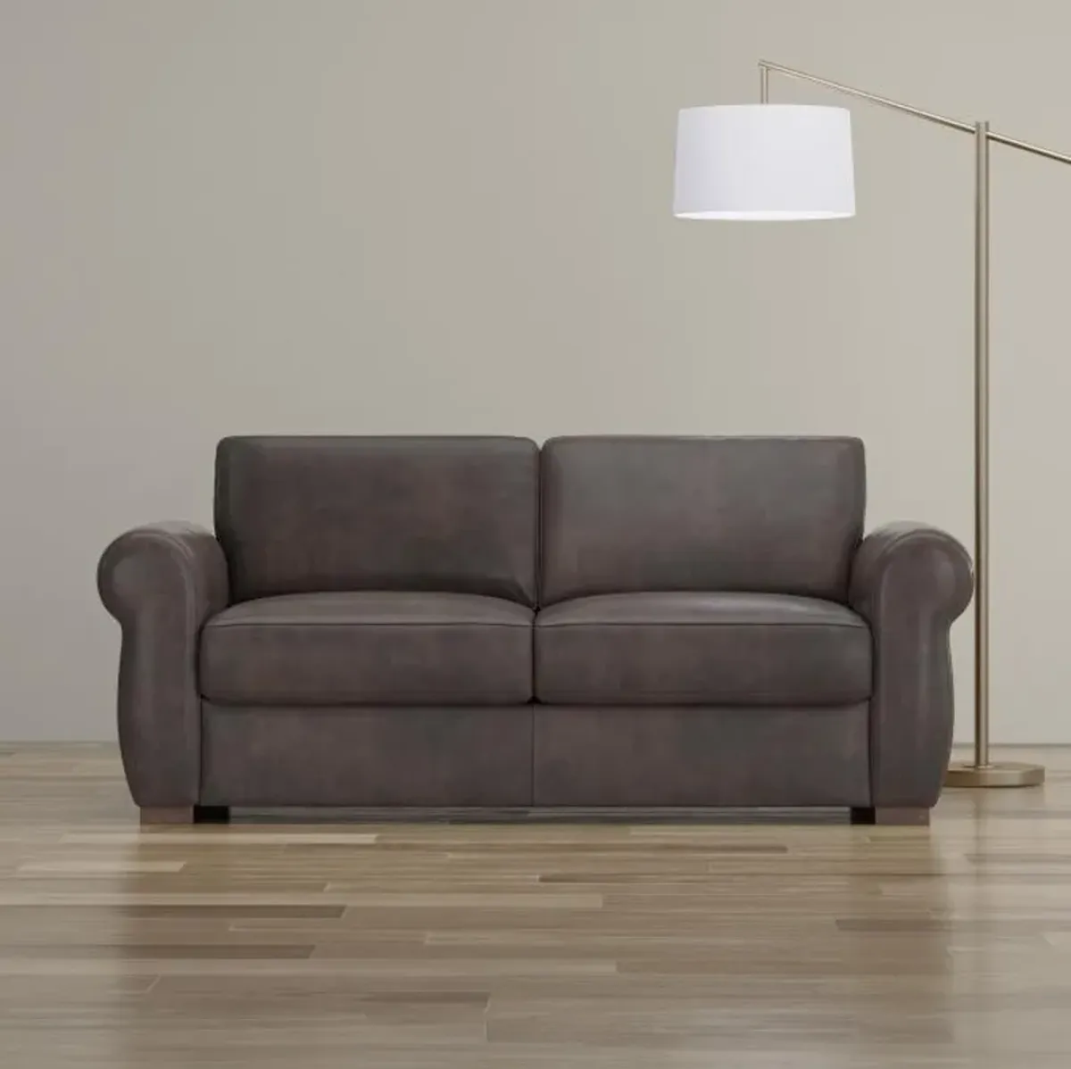 Bergamo Leather Full Sleeper Sofa &amp; Mattress