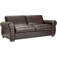 Bergamo Leather Full Sleeper Sofa & Mattress