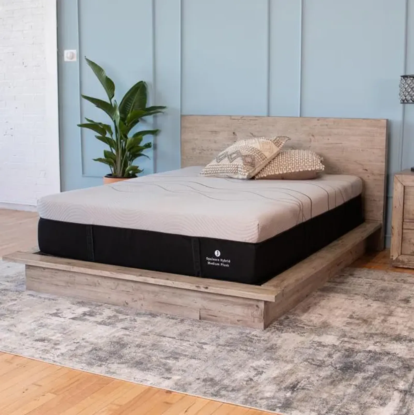 Opulence Hybrid Medium Plush Twin Mattress & Clarity II Adjustable Power Base