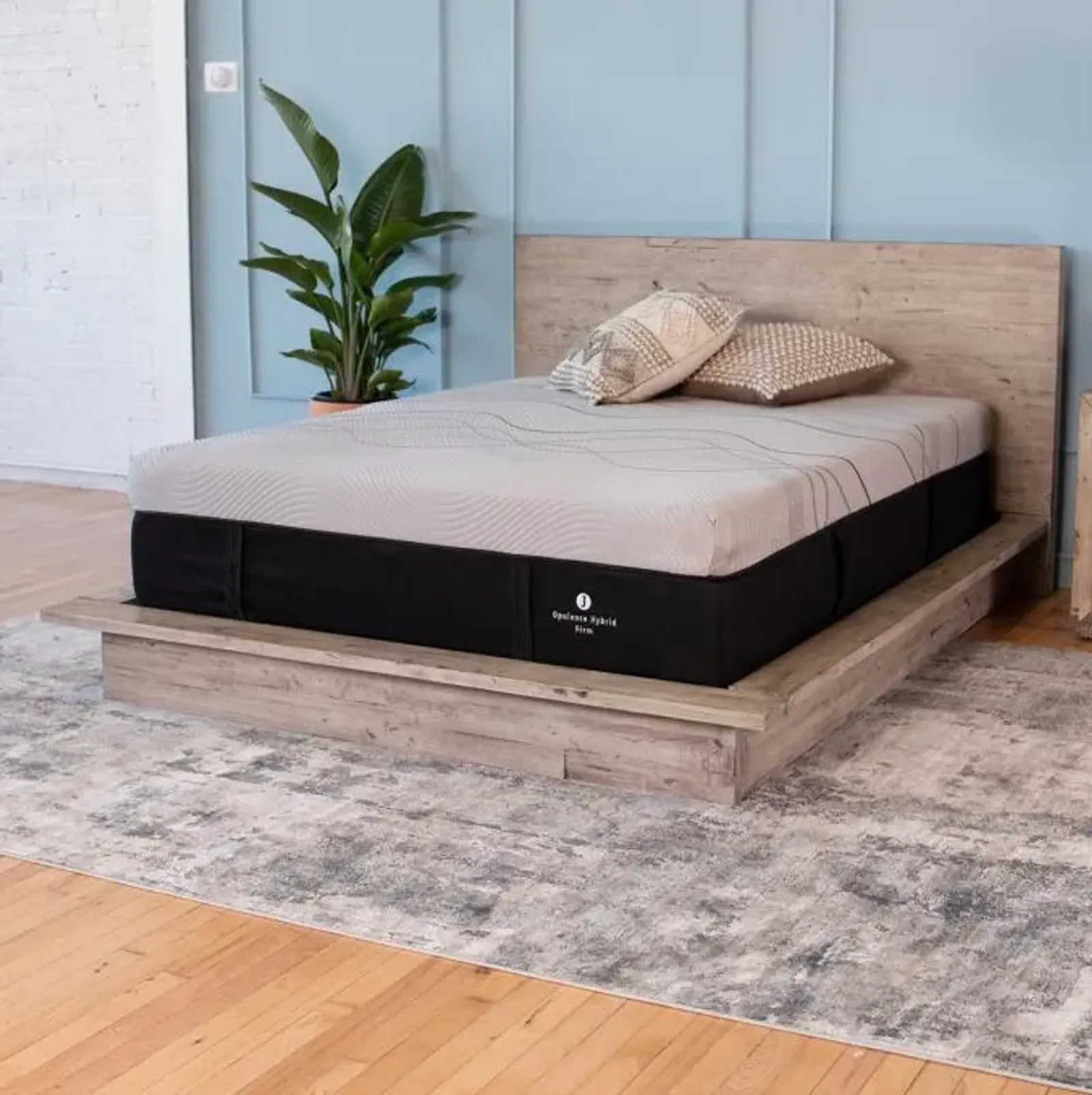 Opulence Hybrid Firm Split Eastern King Mattresses & 2 Low Profile Foundations