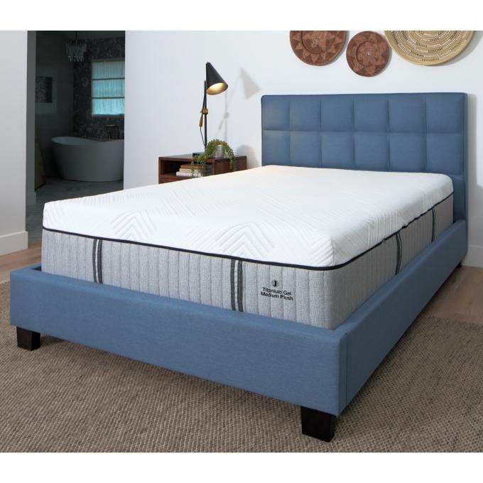 Titanium Gel Firm Eastern King Mattress & Elevate Horizontal II Power Base