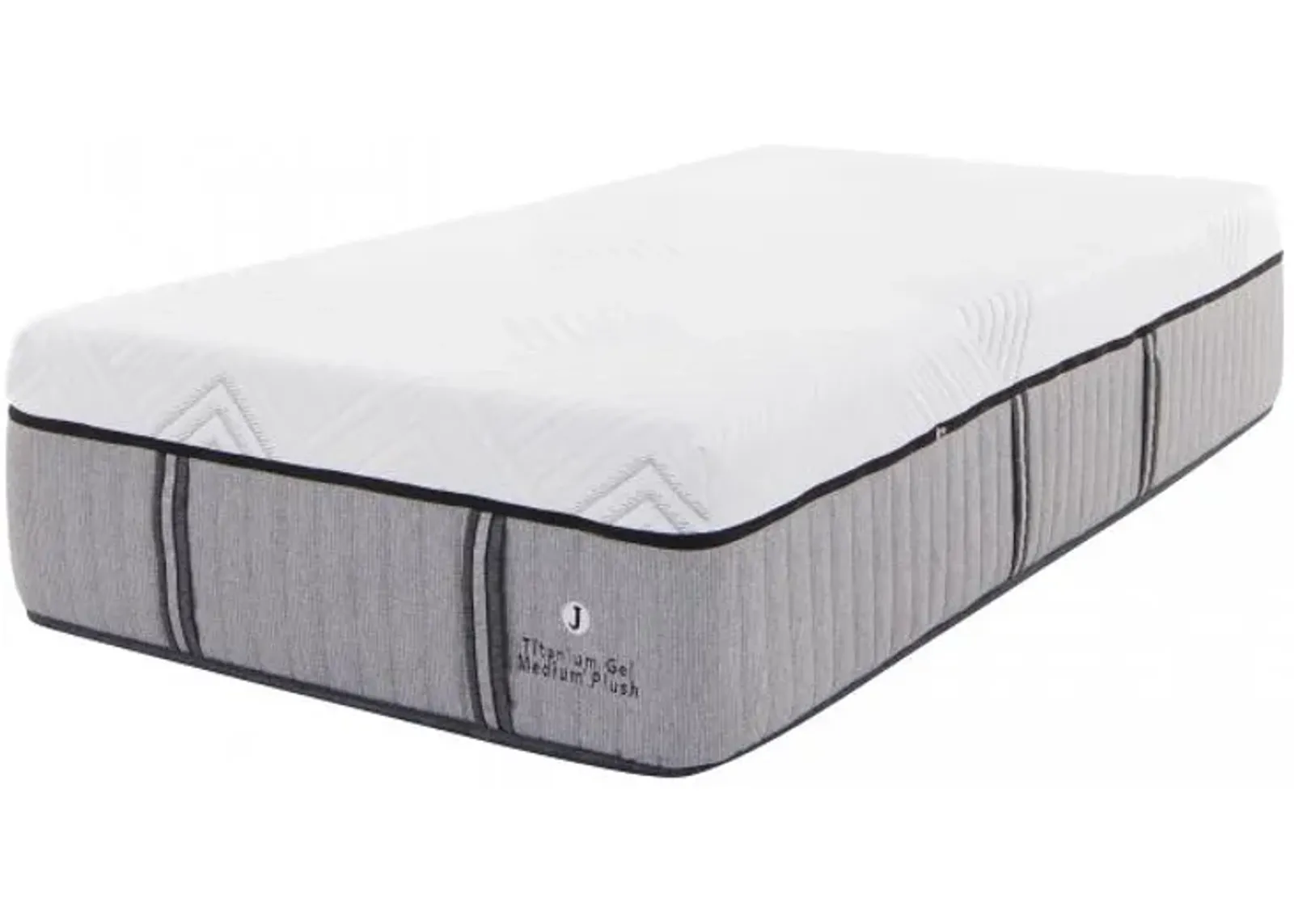 Titanium Gel Medium Plush Twin Xtra Long Mattress & Contempo III Adjustable Power Base