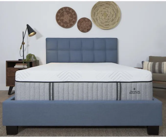 Titanium Gel Medium Plush Queen Mattress & Elevate Adjustable Power Base