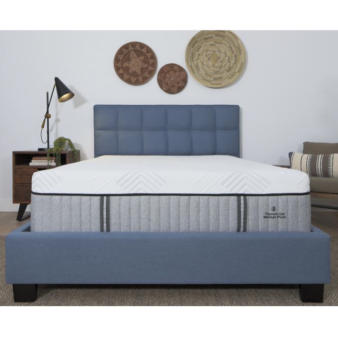 Titanium Gel Medium Plush Twin Mattress & Low Profile Foundation