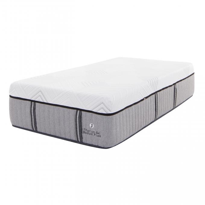 Titanium Gel Medium Plush Twin Mattress & Contempo III Adjustable Power