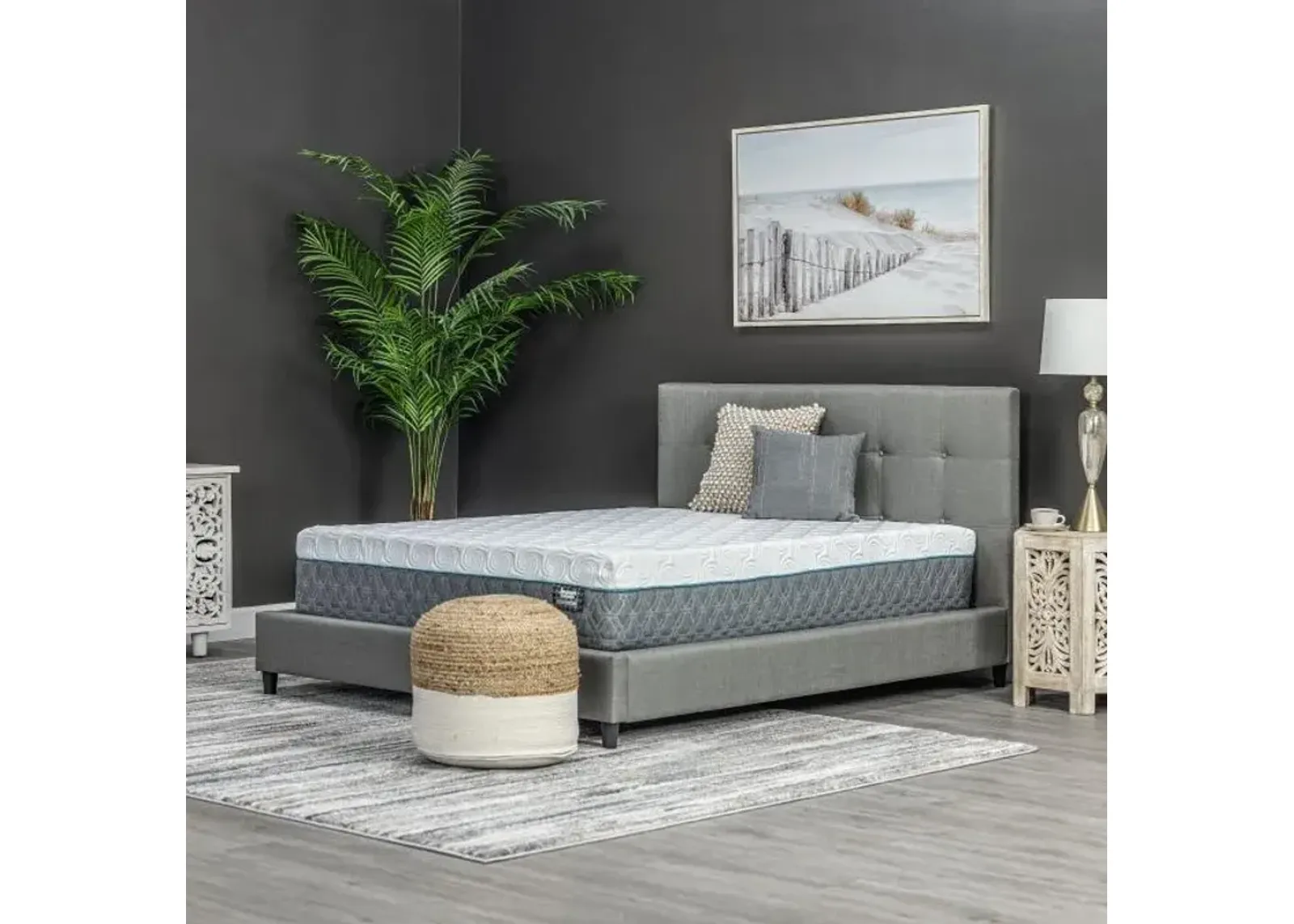 Pro Hybrid Firm Split Eastern King Mattress & 2 Contempo IV Adjustable Power Bases