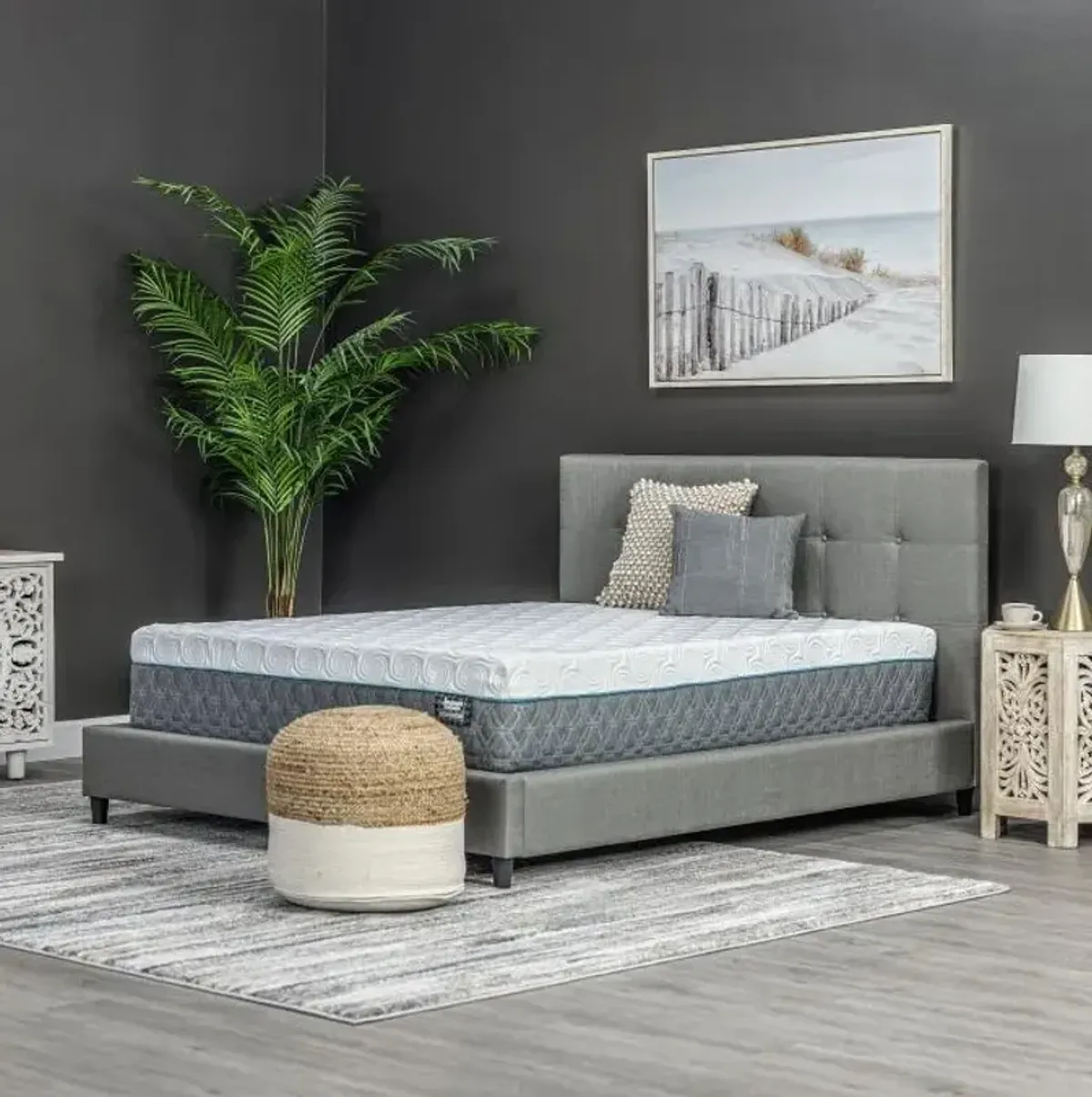 Pro Hybrid Firm Split Eastern King Mattress & 2 Contempo IV Adjustable Power Bases