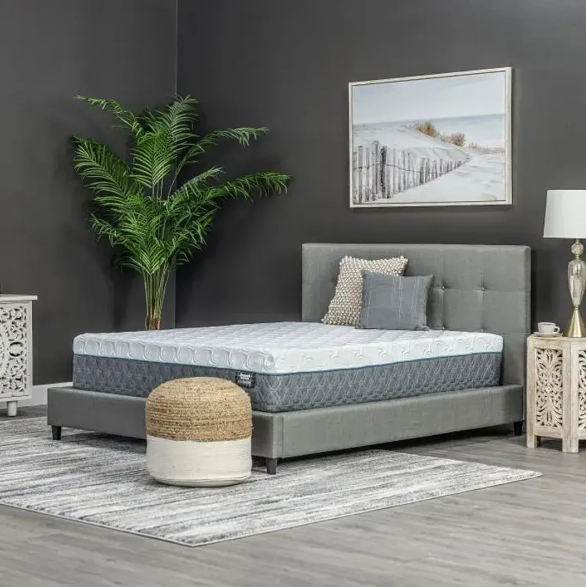 Pro Hybrid Firm Split Eastern King Mattress & 2 Elevate Adjustable Power Bases