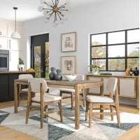 Delano 5pc Dining Set: Table & 4 Chairs