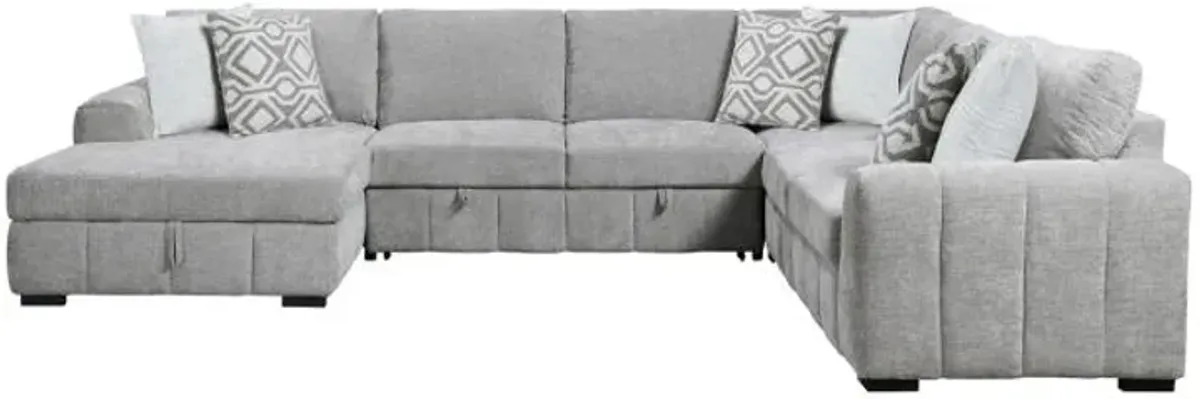 Dreamscape - New! 4pc Sleeper Sectional with LAF Storage Chaise