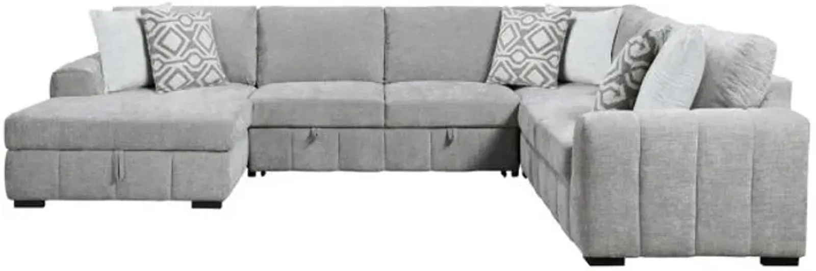 Dreamscape - New! 4pc Sleeper Sectional with LAF Storage Chaise