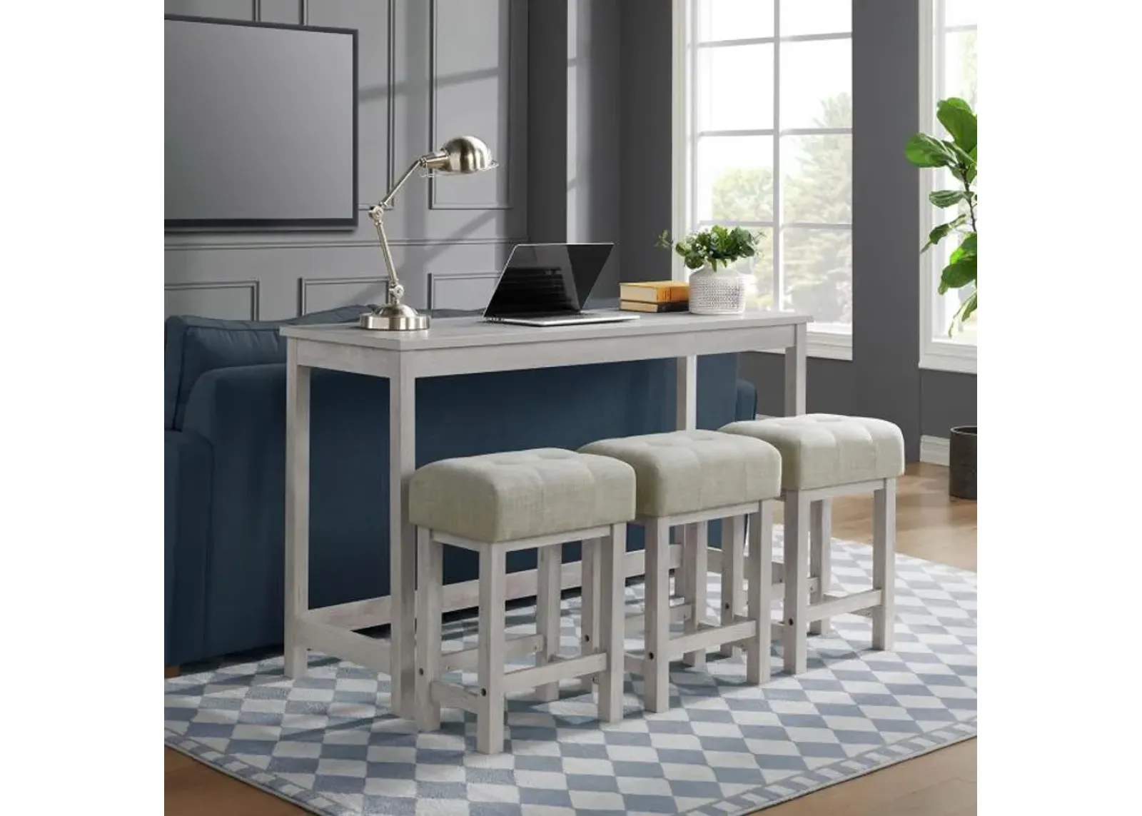 Kelcey Bar Table with 3 Stools