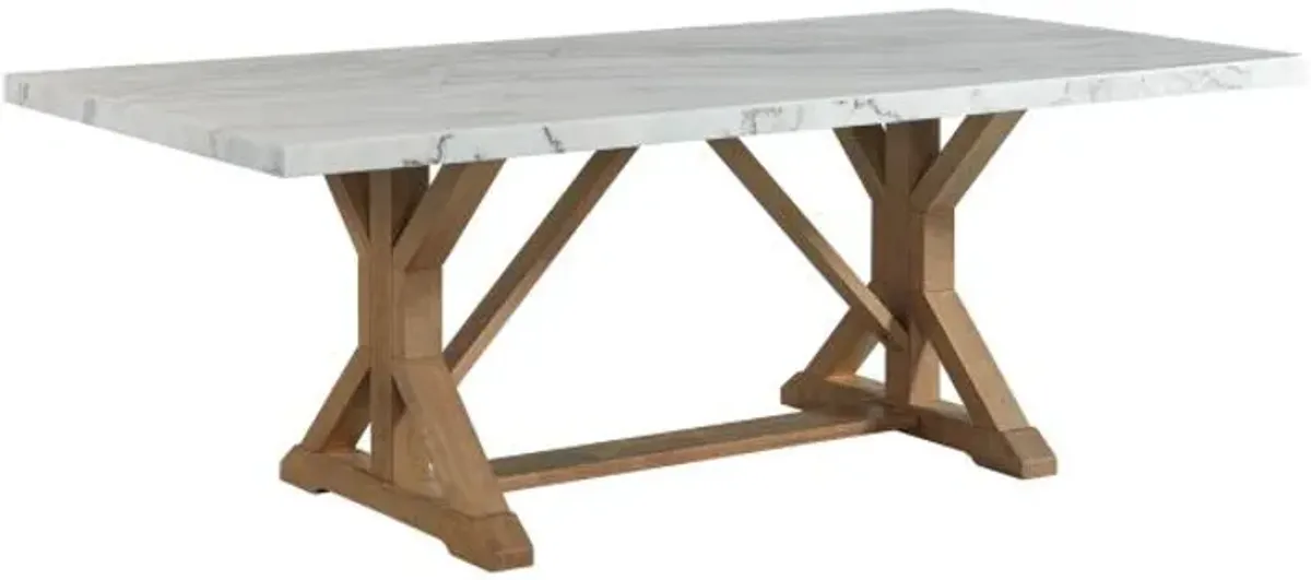 Lakeside Rectangular Marble Top Dining Table