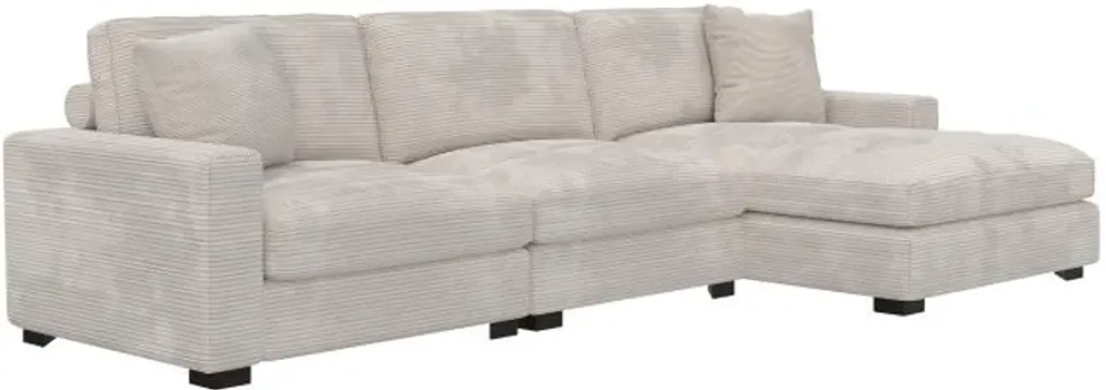 Sydney - New! 3pc Right Chaise Sofa