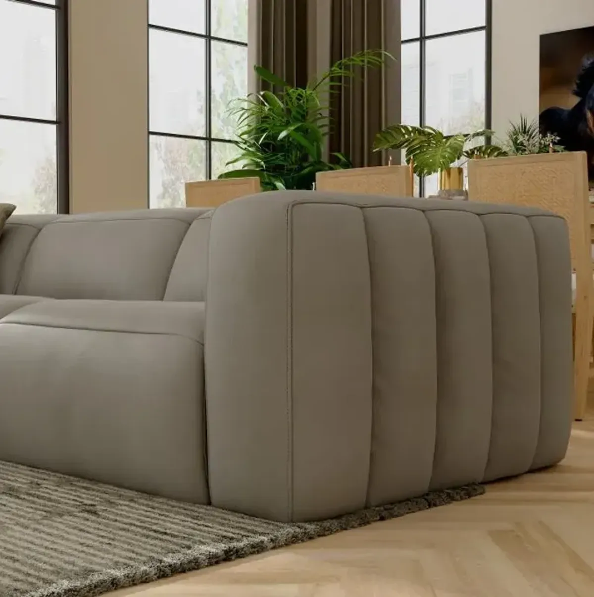 Marshmallow - New! 3pc Power Sofa