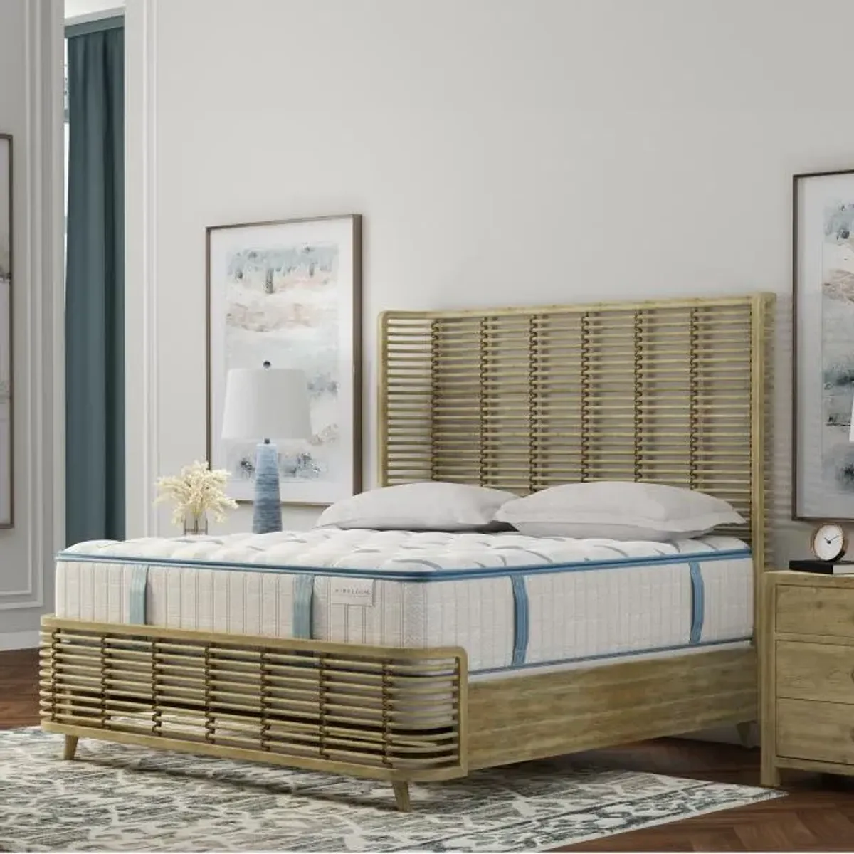 Everest Luxury Plush Eastern King Mattress & Low Profile Foundation