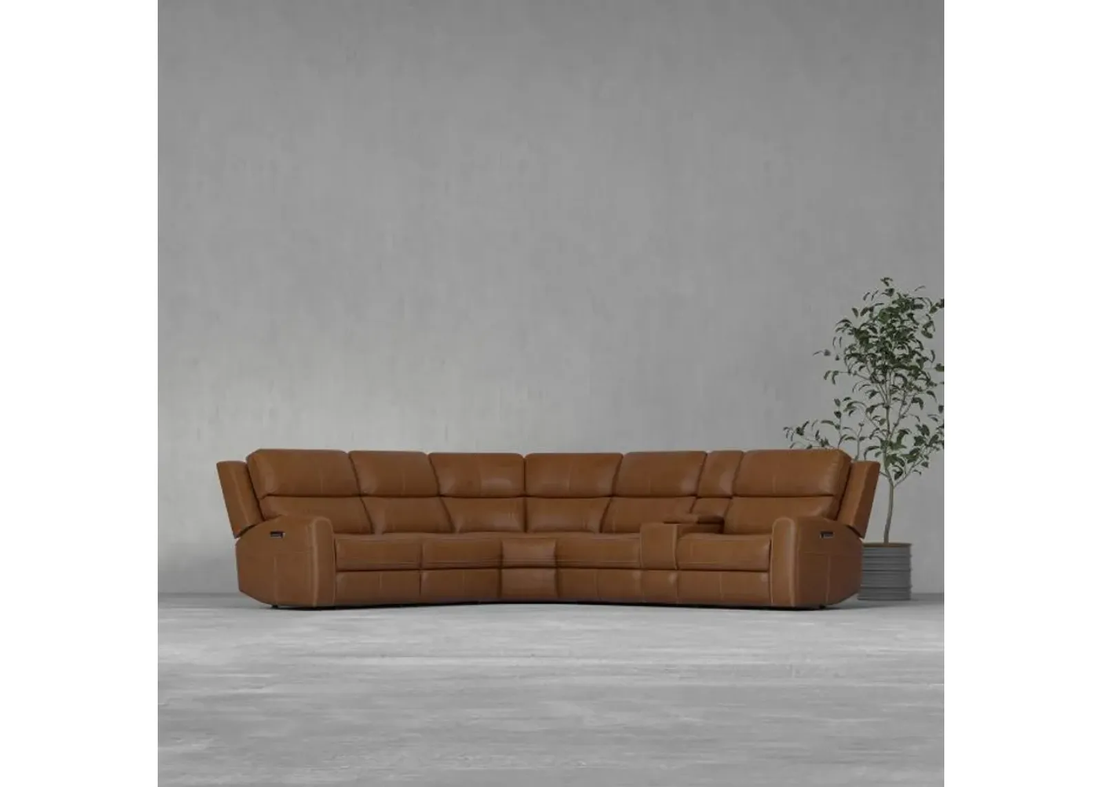 Riverdale 6pc Leather Sectional