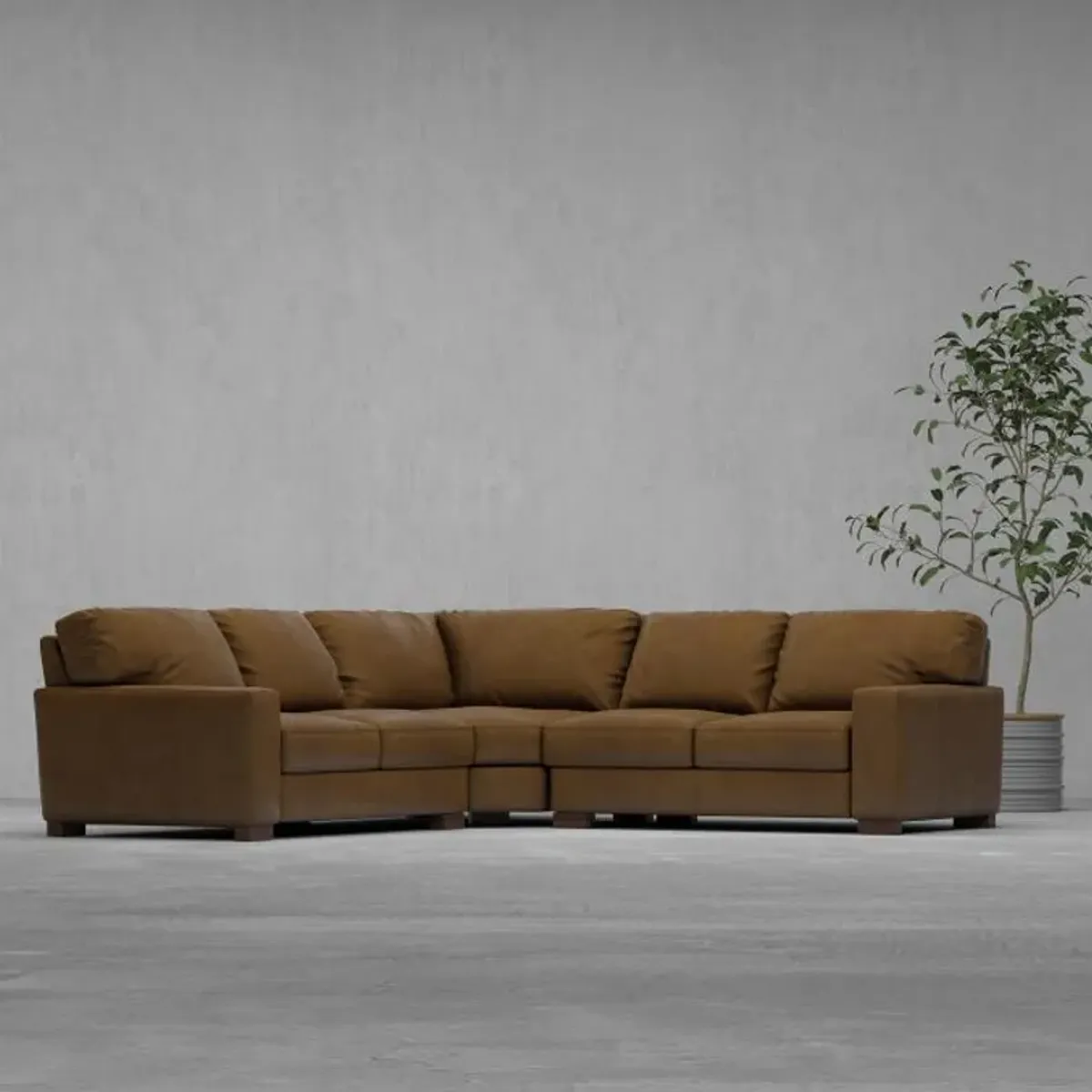 Monarch 3pc Leather Sectional