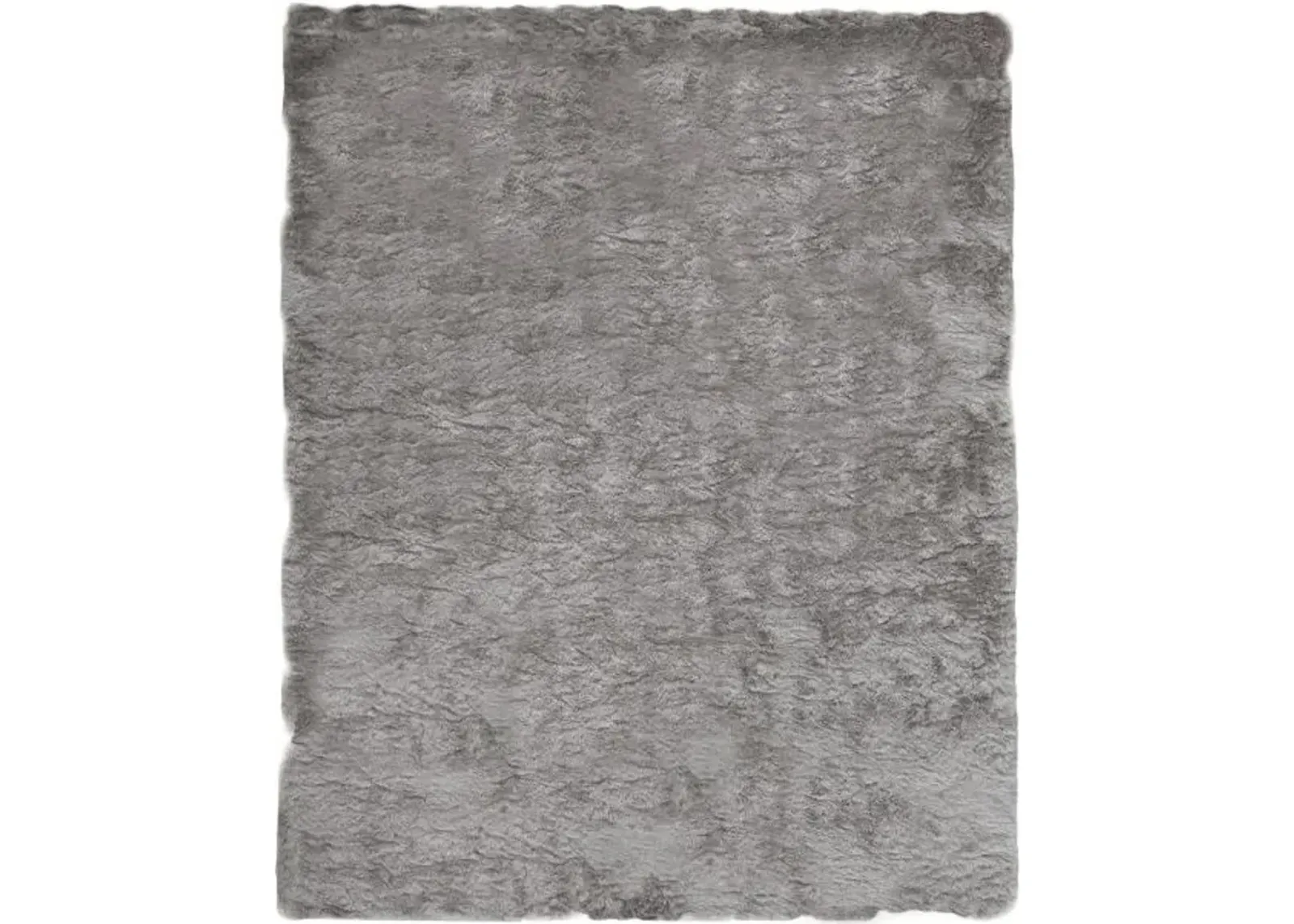 5'x8' Luxe Platinum Shag Area Rug