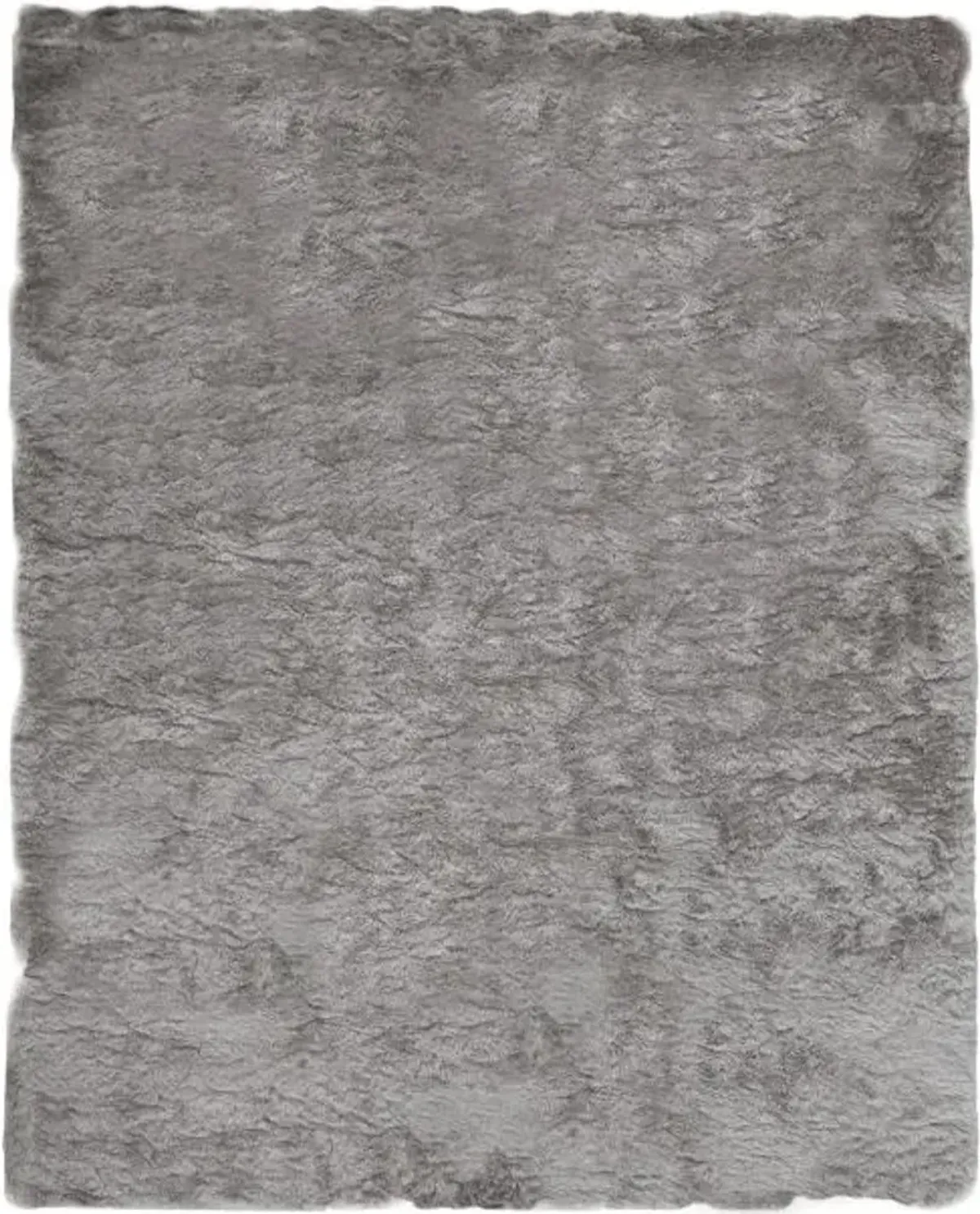 5'x8' Luxe Platinum Shag Area Rug