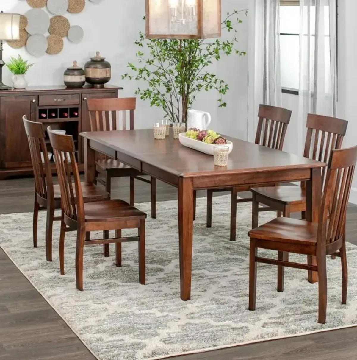 Anniversary Custom Finish Table & 4 Side Chairs