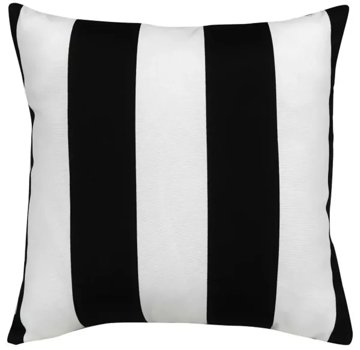 Cabana Stripe Black Outdoor Pillow