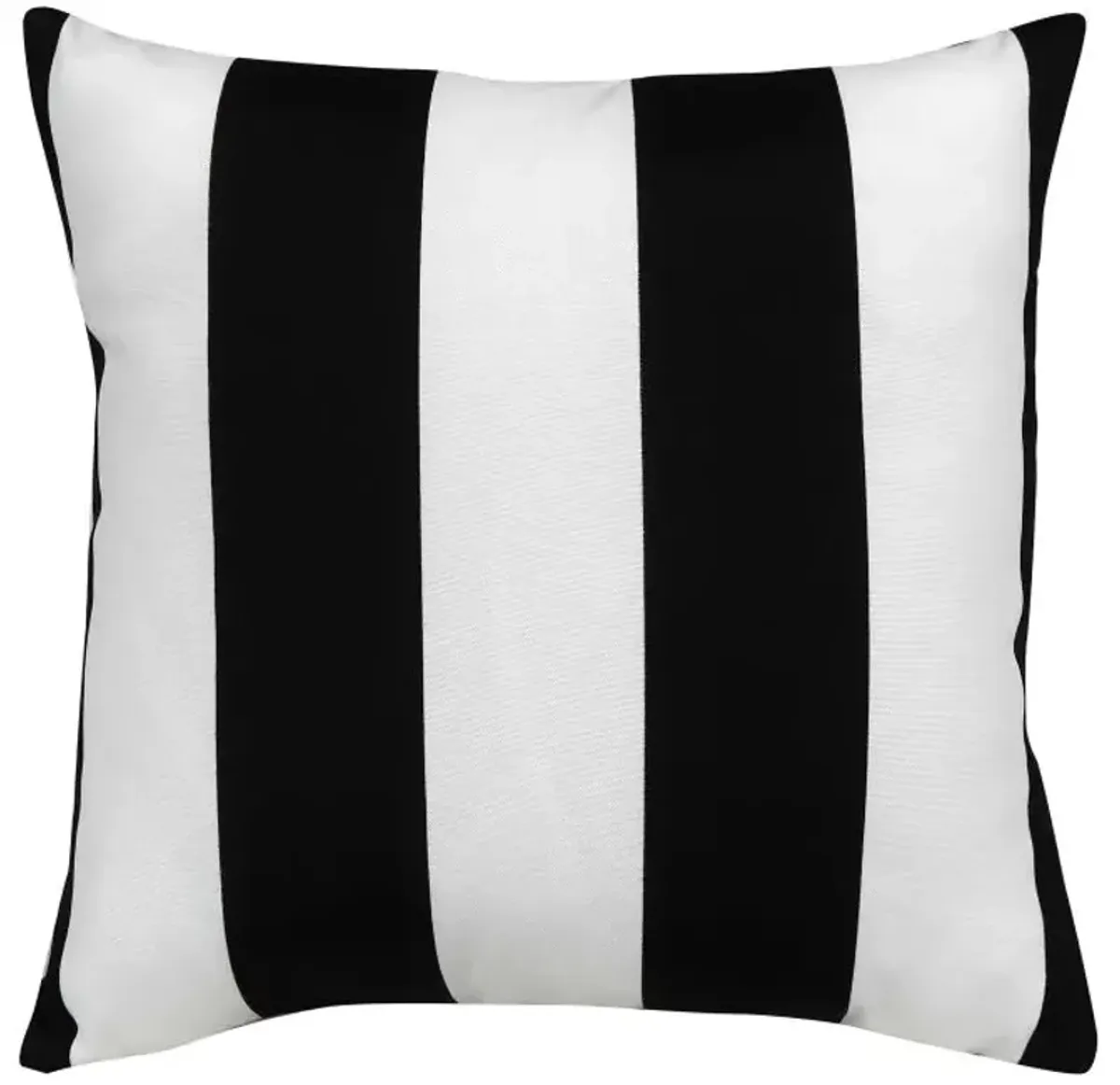 Cabana Stripe Black Outdoor Pillow