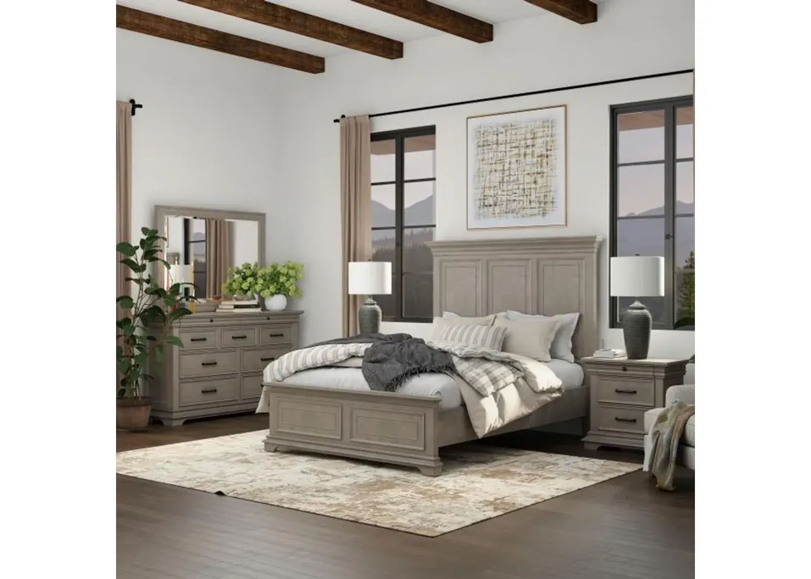 Legion Gray Panel Bedroom Set