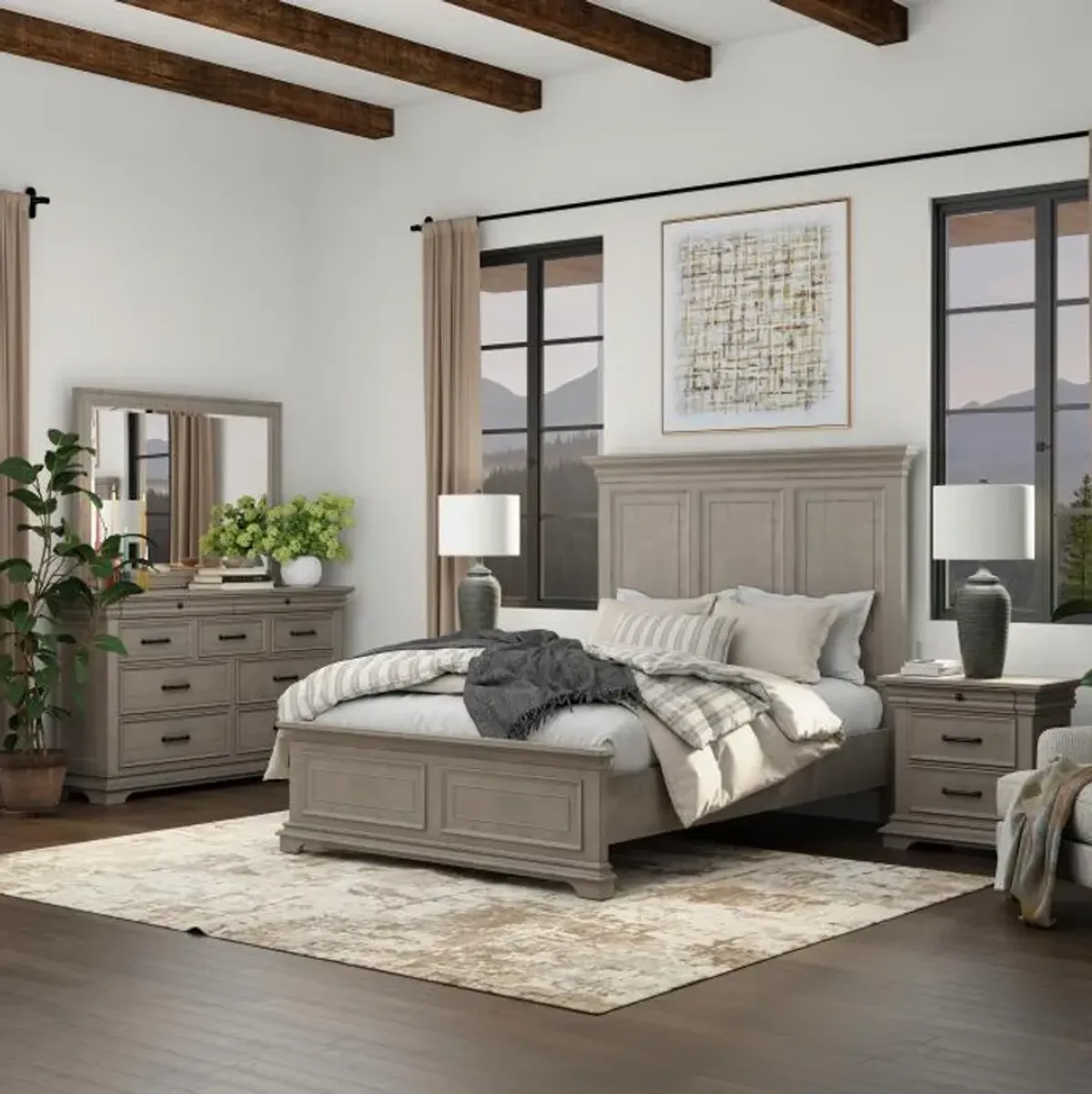 Legion Gray Panel Bedroom Set