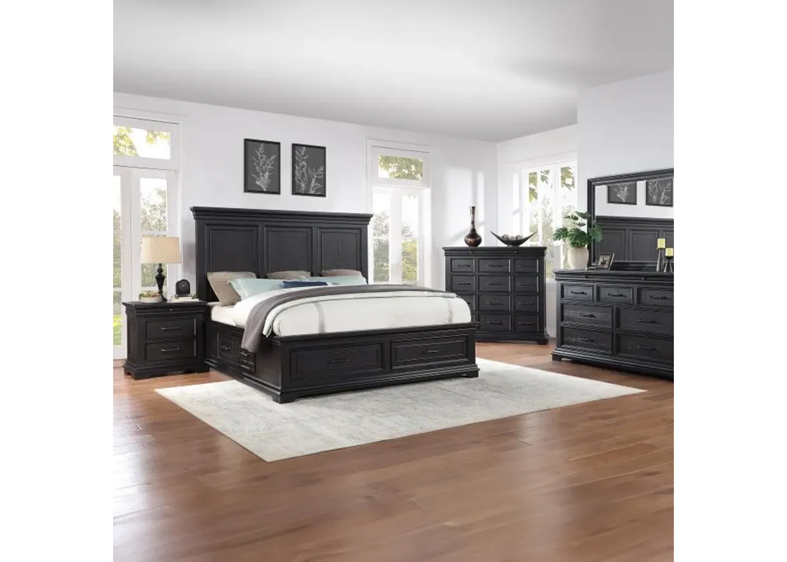 Legion Ebony Storage Bedroom Set