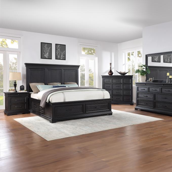 Legion Ebony Storage Bedroom Set