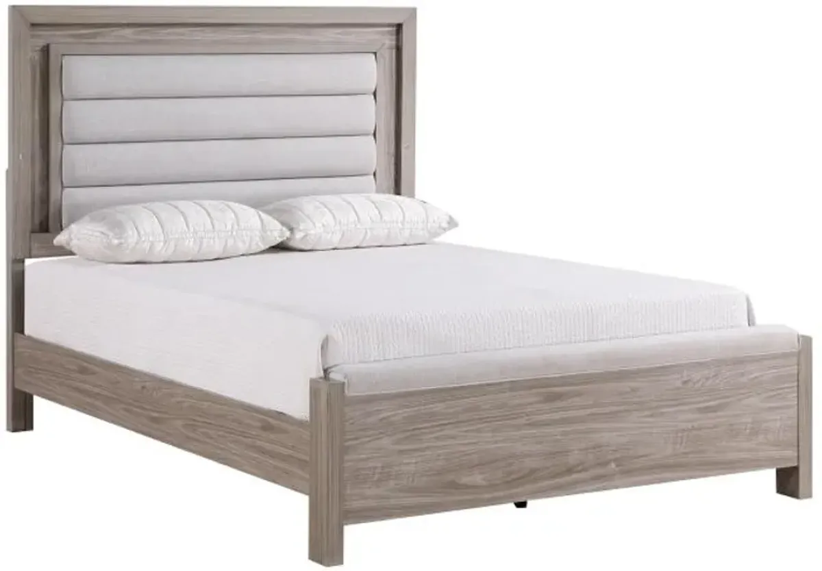 Avery Queen Upholstered Bed with Light