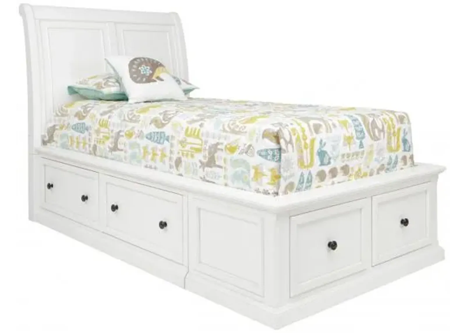 Cumberland White Sleigh Storage Bed