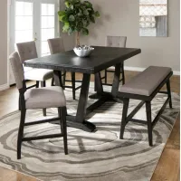 Hampton 5pc Set: Counter Table, 4 Chairs,