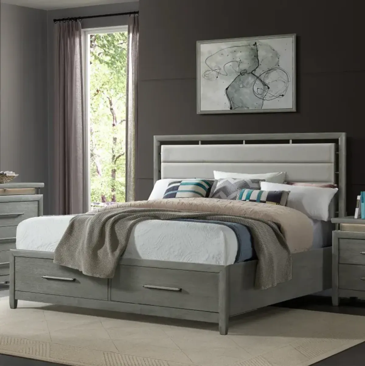 Winslet Eastern King Storage Panel Bed