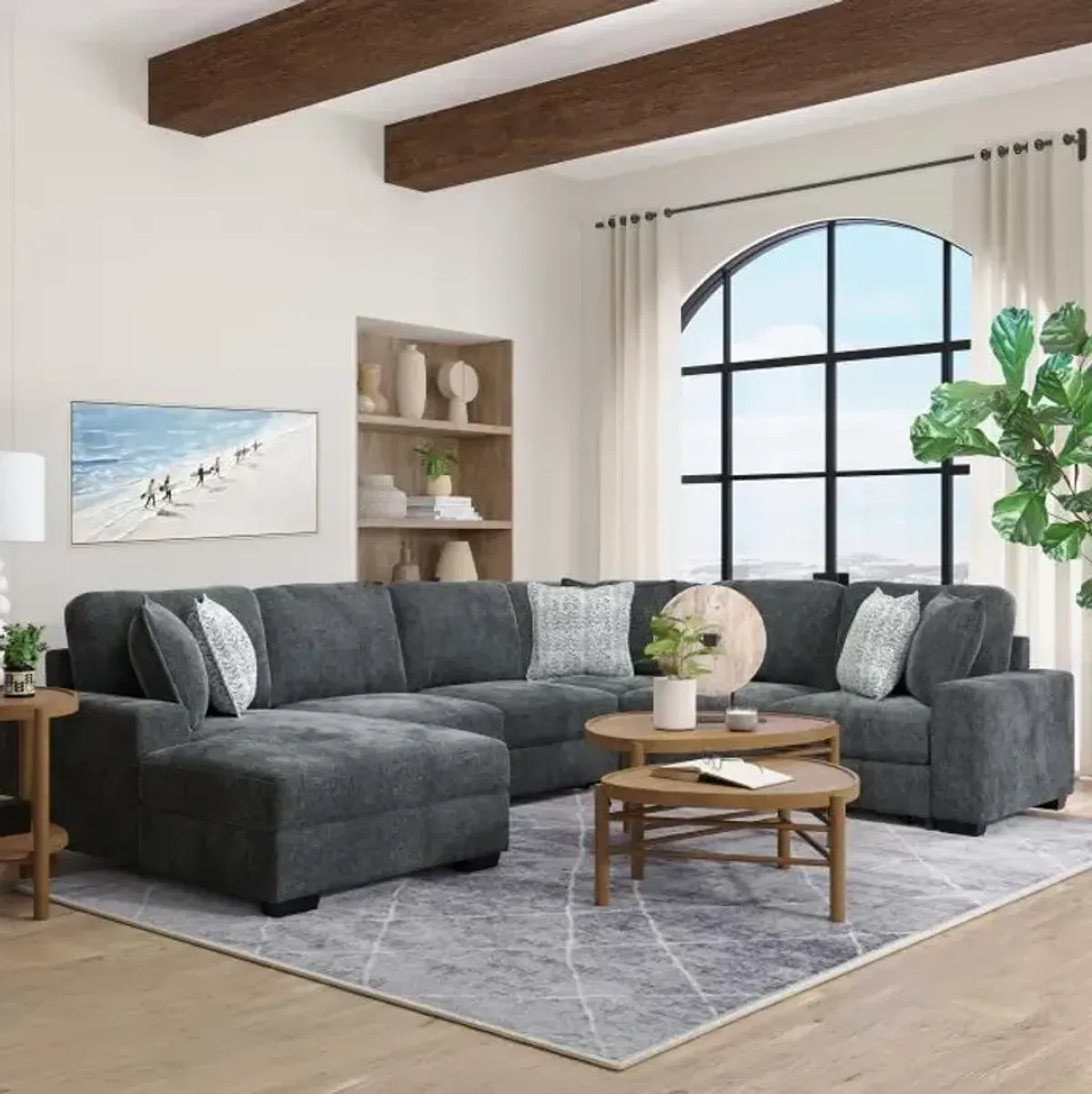 Slumber 4pc Sleeper Sectional with LAF Storage Chaise