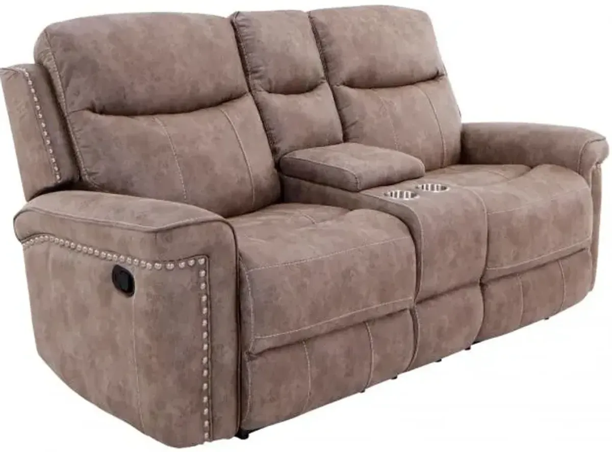 Triplex Reclining Console Loveseat