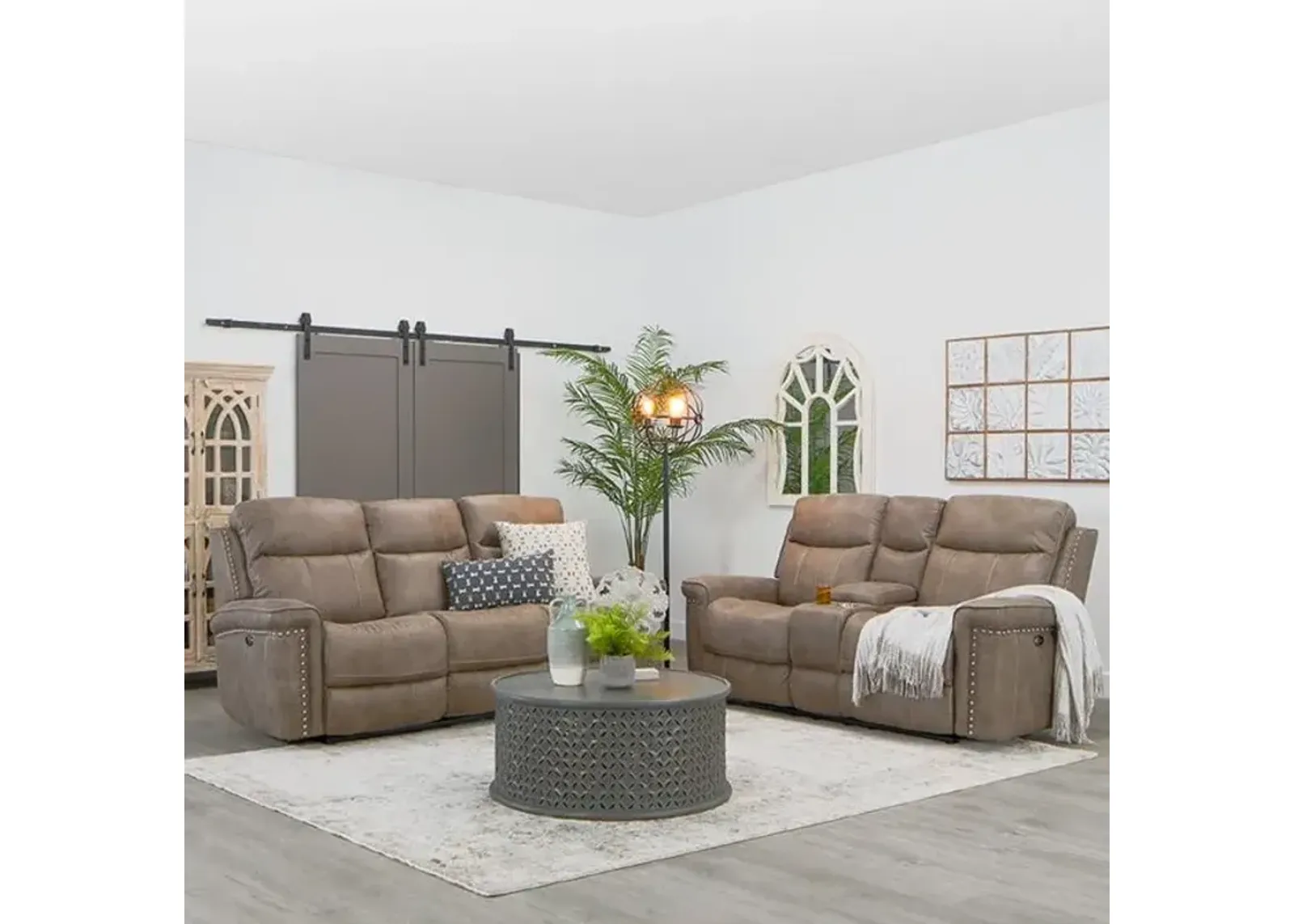 Triplex Reclining Sofa & Loveseat