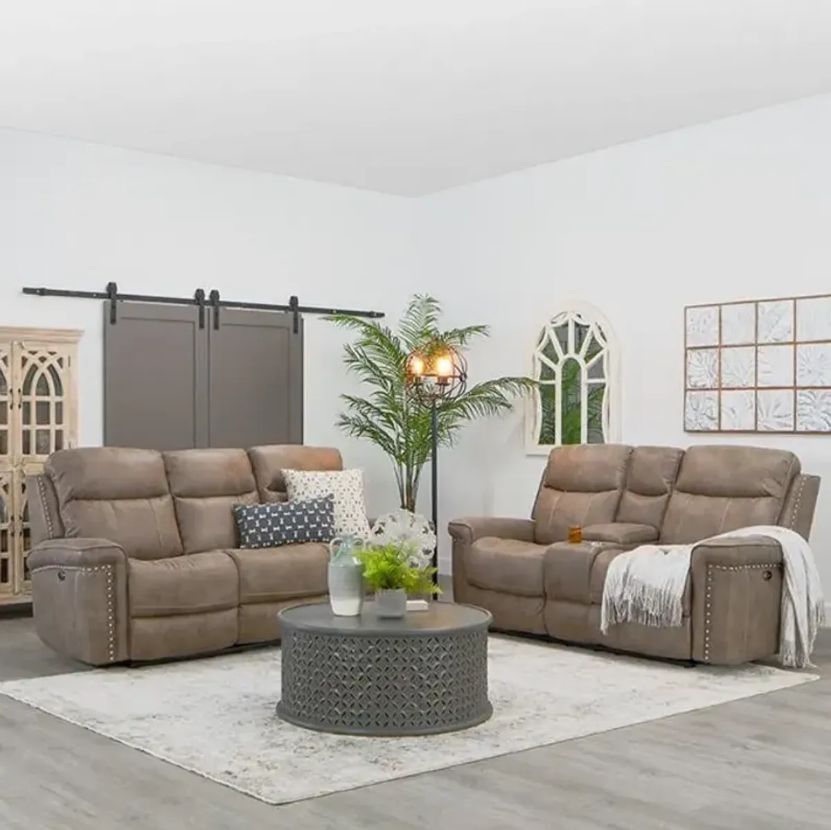 Triplex Reclining Sofa & Loveseat