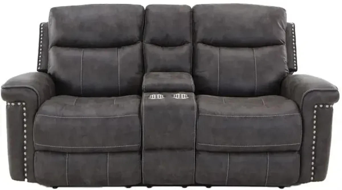 Triplex Reclining Console Loveseat