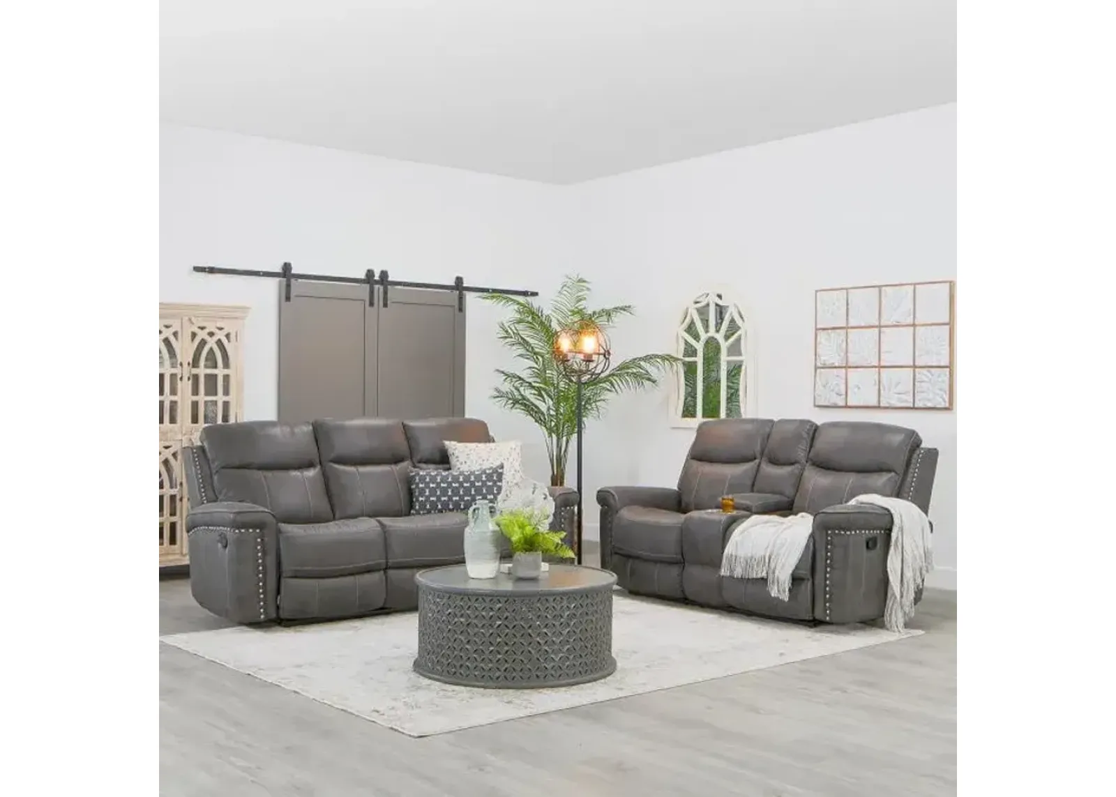 Triplex Reclining Sofa & Loveseat