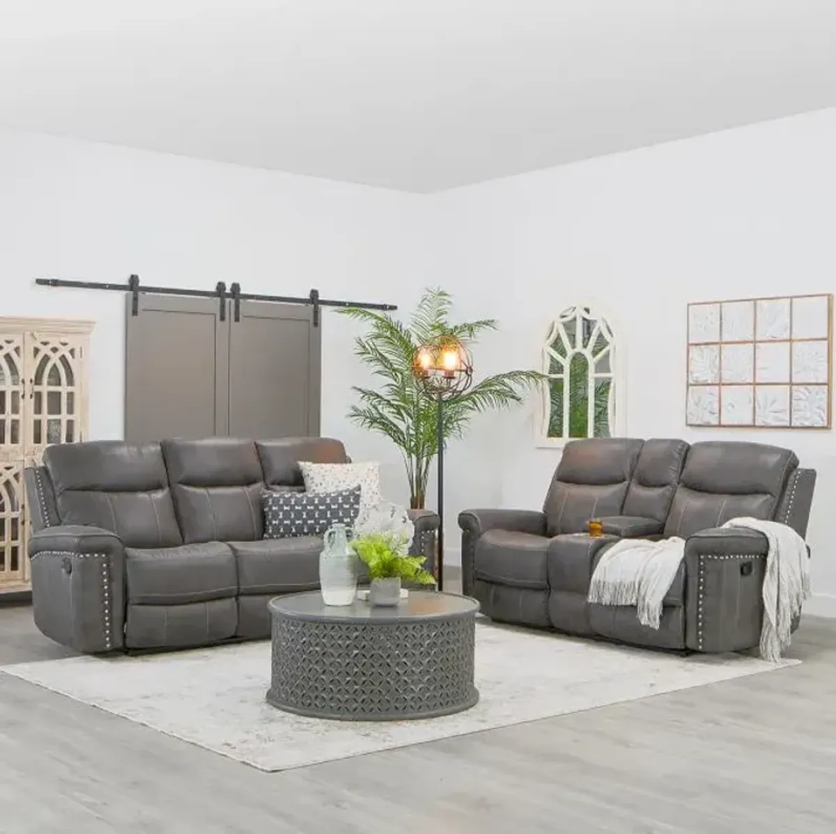 Triplex Reclining Sofa & Loveseat