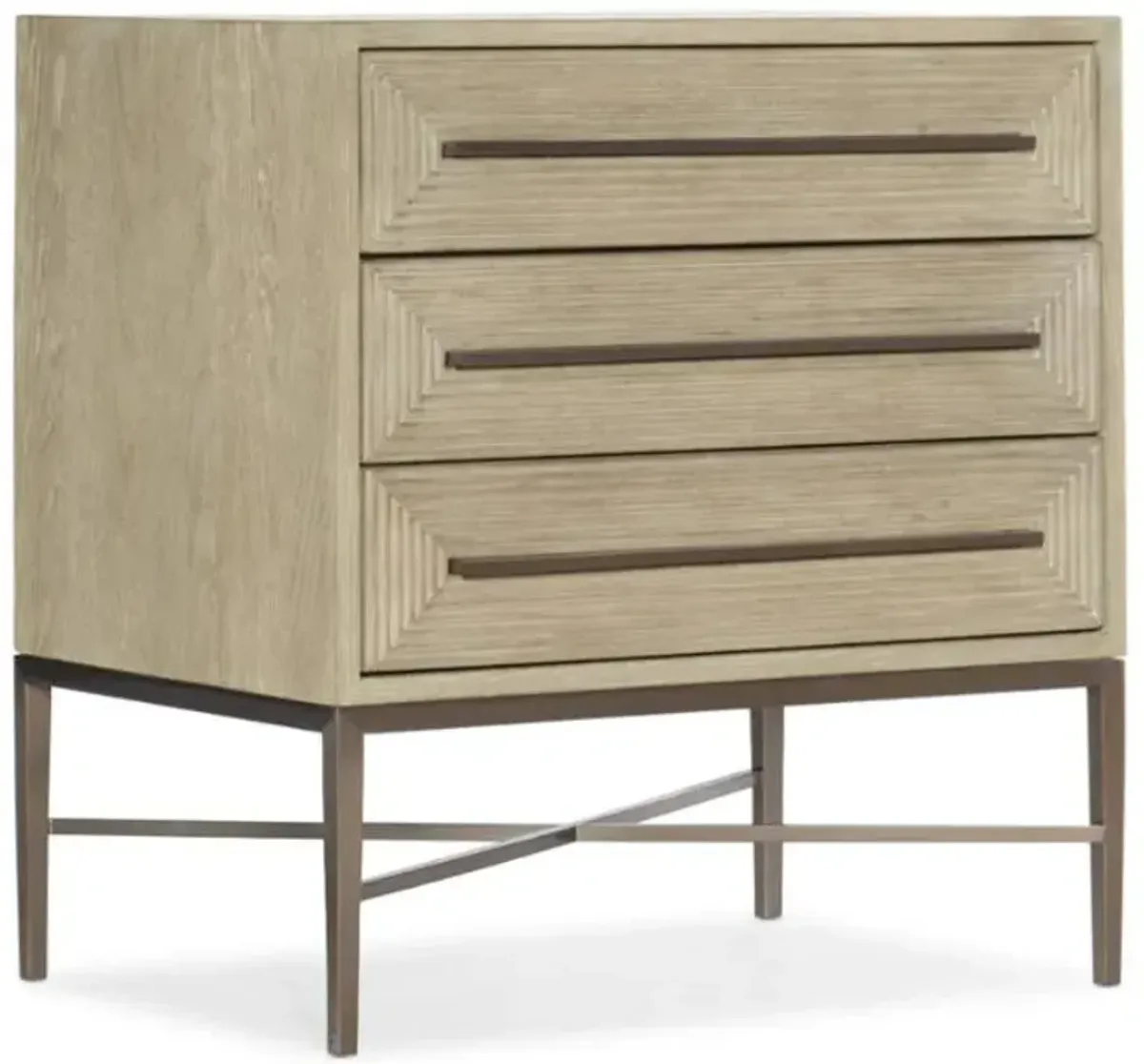 Cascade Three Drawer Nightstand